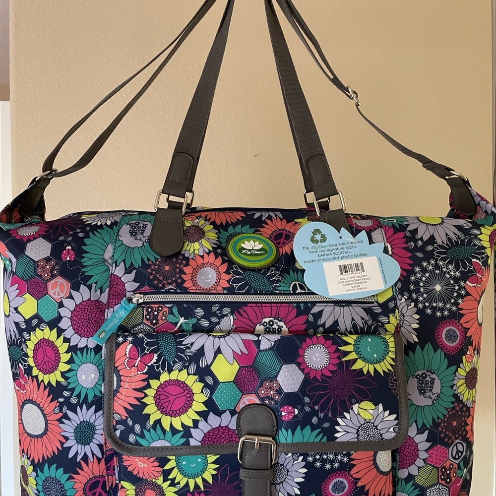 Lily Bloom Fiona Weekender Overnight Tote Duffle Carry On Travel bag
